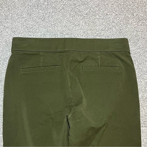Loft Green Pull On Pants Womens Size 4 Straight Leg Stretch - Picture 7 of 9